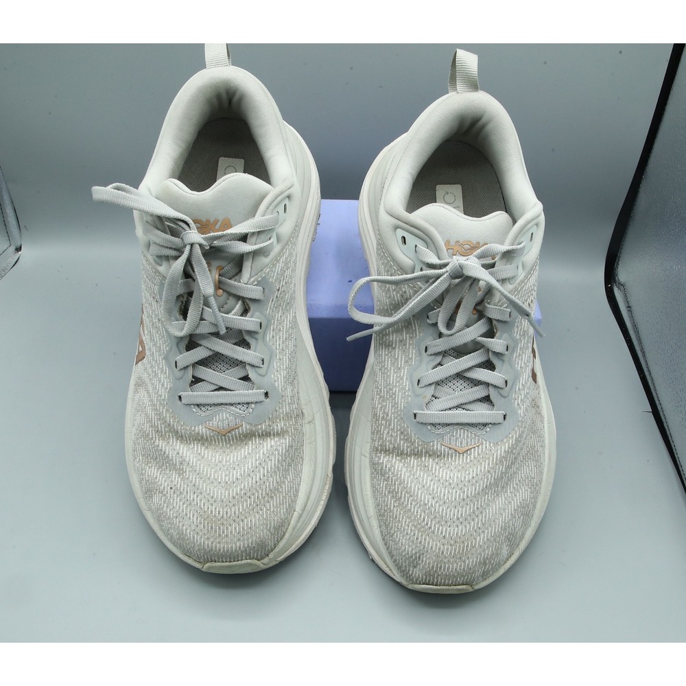Hoka Gaviota 5 Womens 9B Harbor Mist Rose Gold Running Shoes 1134235 HMRG